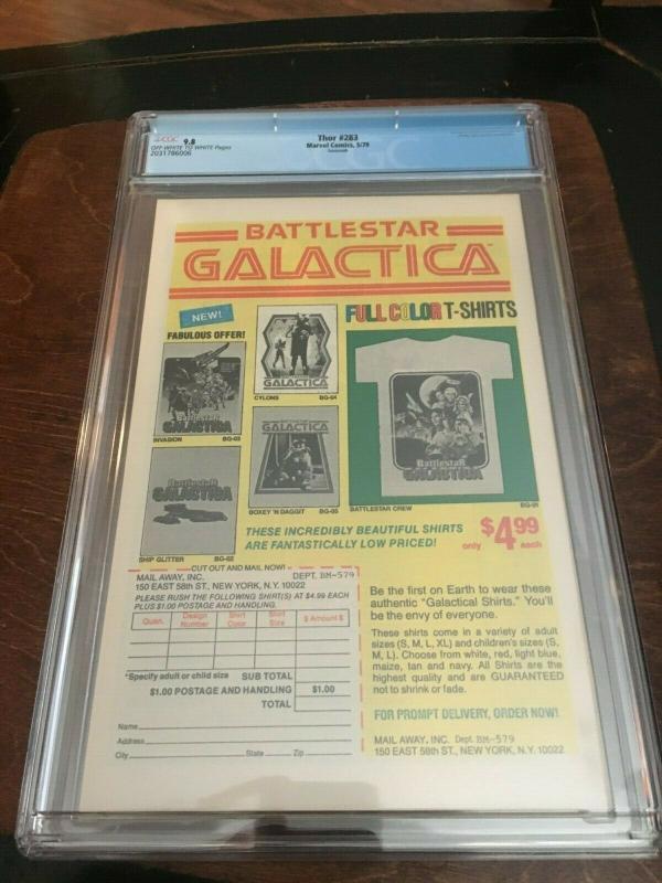 THOR#283-CGC 9.8 CELESTIAL SAGA BEGINS-ETERNALS-SAVANNAH PEDIGREE-BRONZE AGE KEY