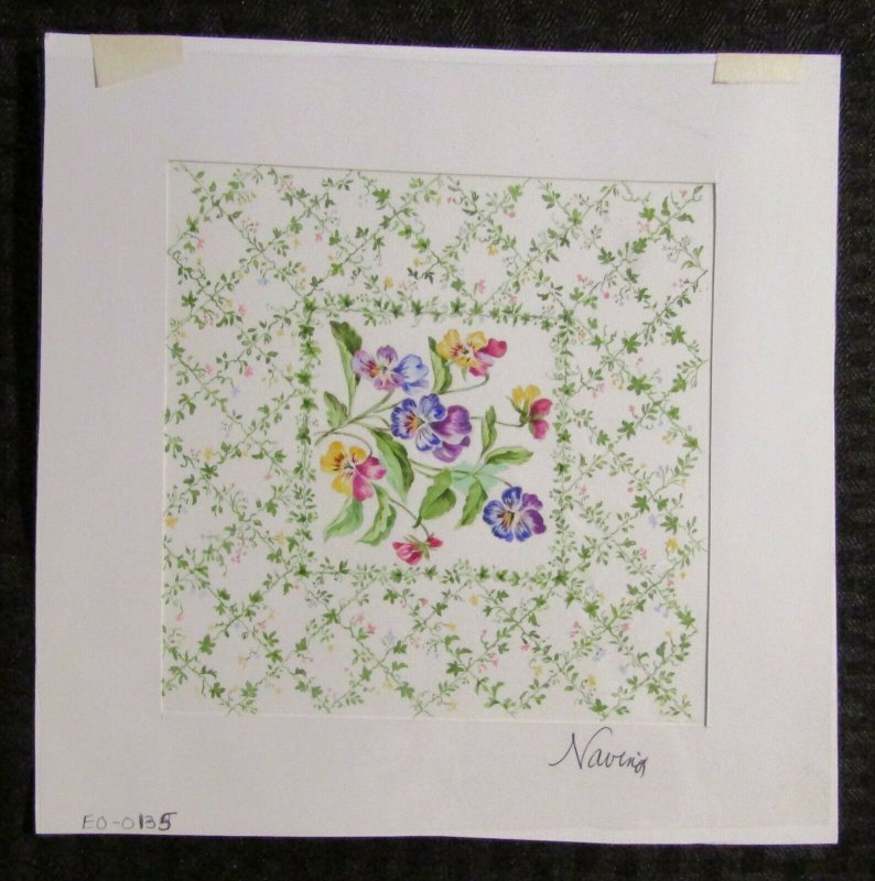 SPECIAL DAY Purple & Yellow Flowers 9x9 Greeting Card Art #0135 w/ 2 cards