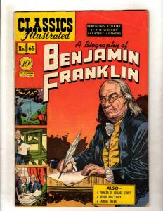 Classics Illustrated 65 HRN 64 VG/FN Gilberton Comic Book Benjamin Franklin JL26