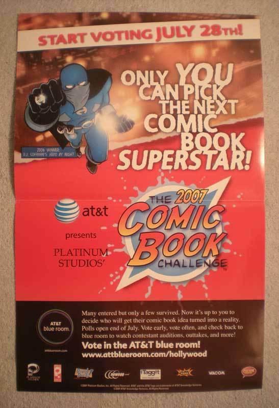 2007 COMIC BOOK CHALLENGE Promo Poster, 11x17, Unused, more Promos in store