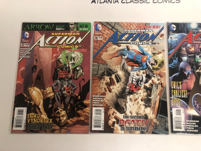 3 DC Comic Books Action Comics #15 16 17 Batman  Superman 132 KE1