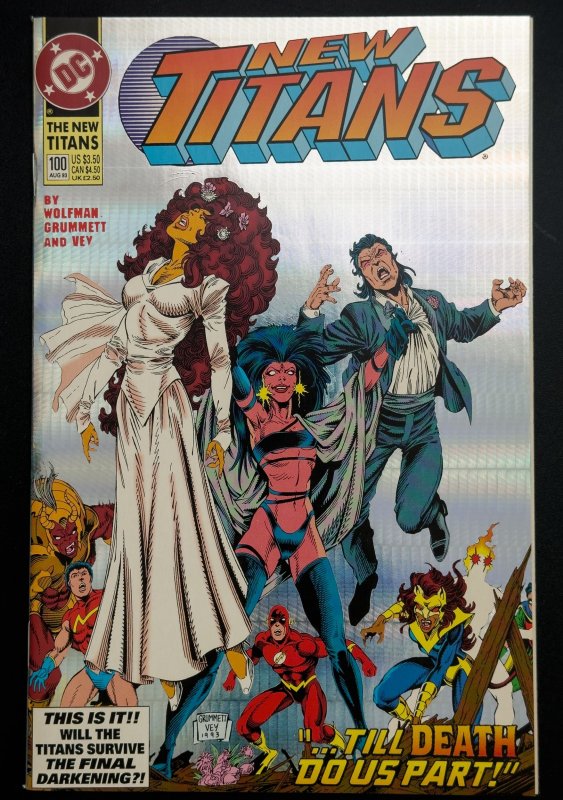 The New Titans #100 (1993) [Foil Cvr] VF+