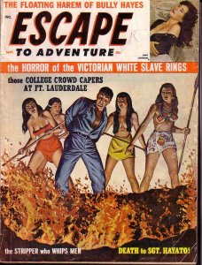 ESCAPE TO ADVENTURE 1961 SEPT TORTURE COVER CHEESECAKE G/VG