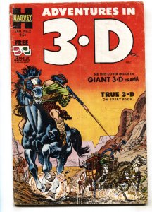 ADVENTURES IN 3-D COMICS #2--POWELL ART--1953--Golden-Age--comic book