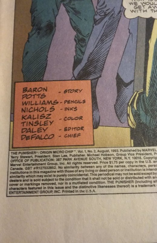Punisher: Origin of Microchip #2 (1993)