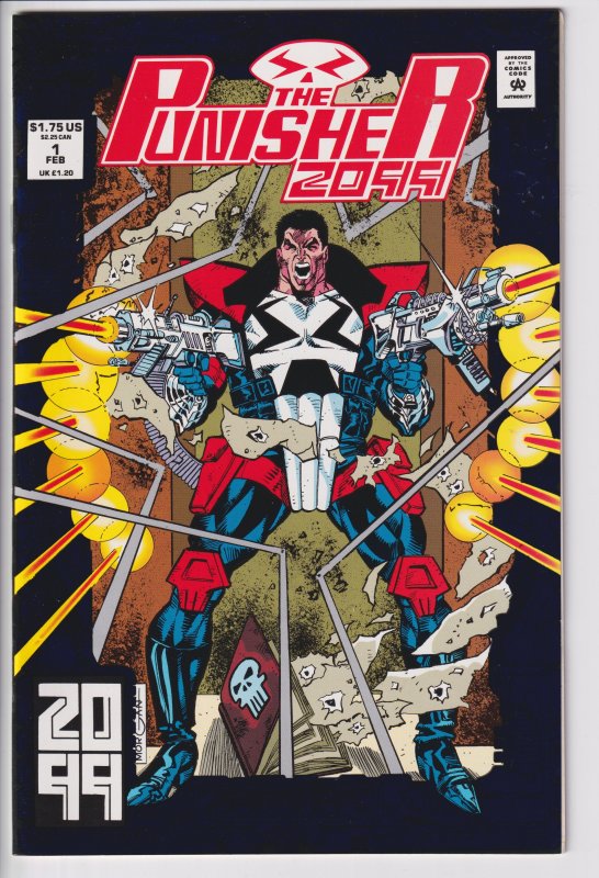 PUNISHER 2099 #1 (Feb 1993) NM 9.4 white!