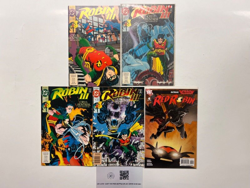 5 Robin DC Comic Books # 1 2 4 4 6 Batman Superman Wonder Woman Robin 73 JS43