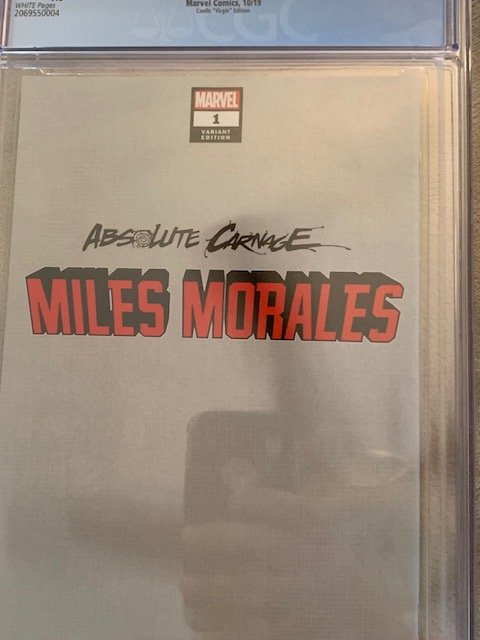 Absolute Carnage Miles Morales #1 Iban Coello Virgin Variant CGC 9.8