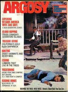 Argosy 9/1972-Popular-Zane Grey-gunfight cover-exploitation-pulp fiction-FN