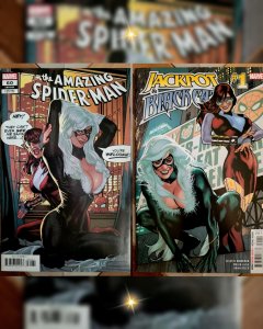Amazing Spider-Man #60 + Jackpot & Black Cat #1 (Marvel 2024) Adam Hughes Covers