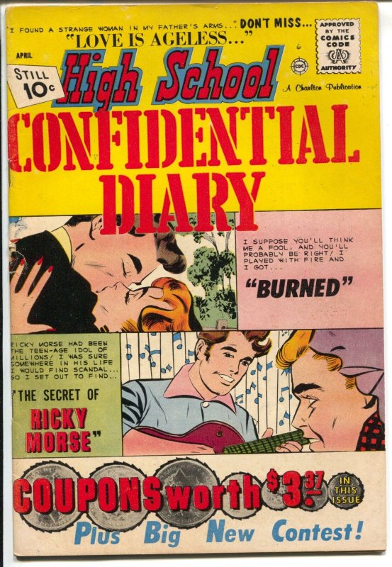 High School Confidential Diary #6 1961-Burned-VG-