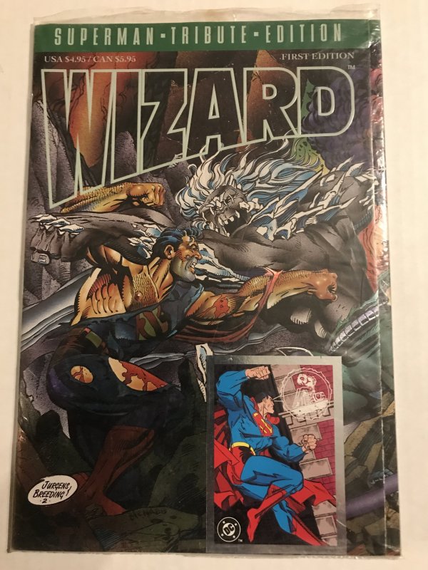 Wizard: Superman Tribute Edition #1 (1993) NM-; with bag and card, Death  issue