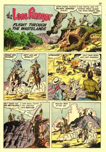 THE LONE RANGER'S GOLDEN WEST (Aug1955) 8.0 VF   Dell Giant 100 pgs !