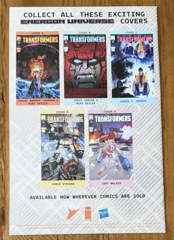 Transformers #12 Darboe 1:10 Variant Image Comics 2024 NM