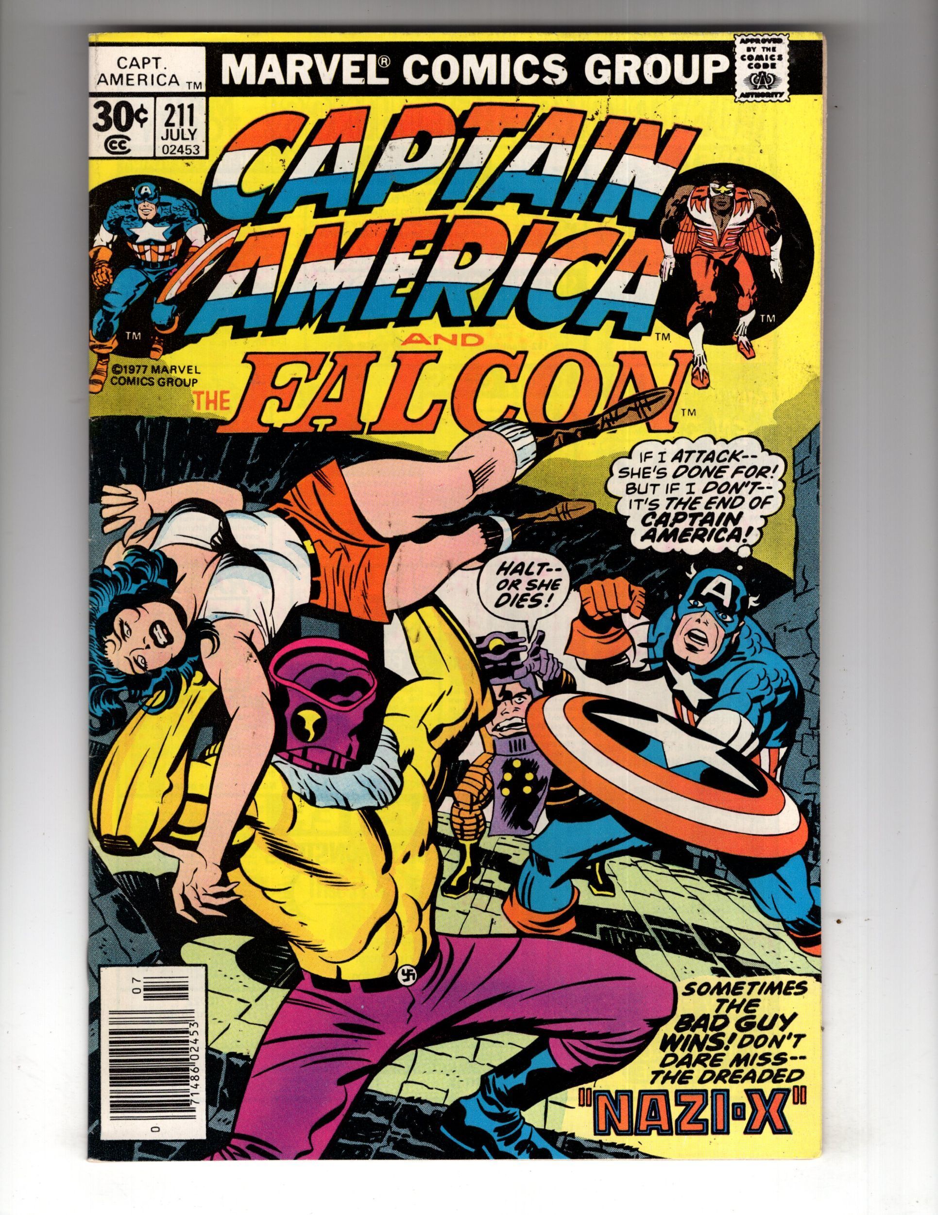 Captain America #211 (1977) 8.5-9.0 NAZI-X!!! Arnim Zola! Jack Kirby ...