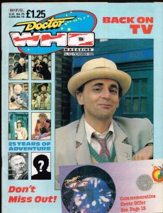 1988 Doctor Who #142 ~~ Marvel Magazine Dr. Who / 25 Years of Adventure ~ WH