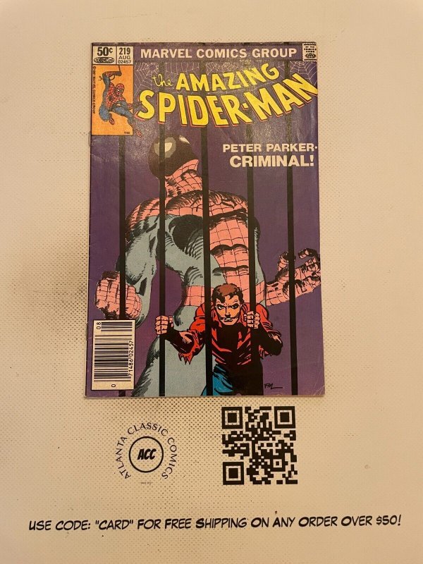 Amazing Spider-Man # 219 NM Marvel Comic Book Wedding Issue Goblin 28 SM16