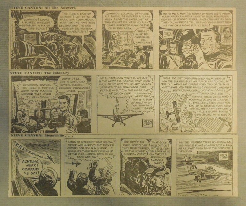 (312) Steve Canyon Dailies by Milton Caniff  from 1955 Complete Year !