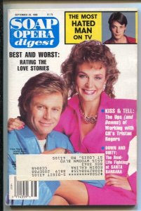 MAG: Soap Opera Digest 9/20/1988-Most Hated Man on TV-Tristan Rogers & Jennif...