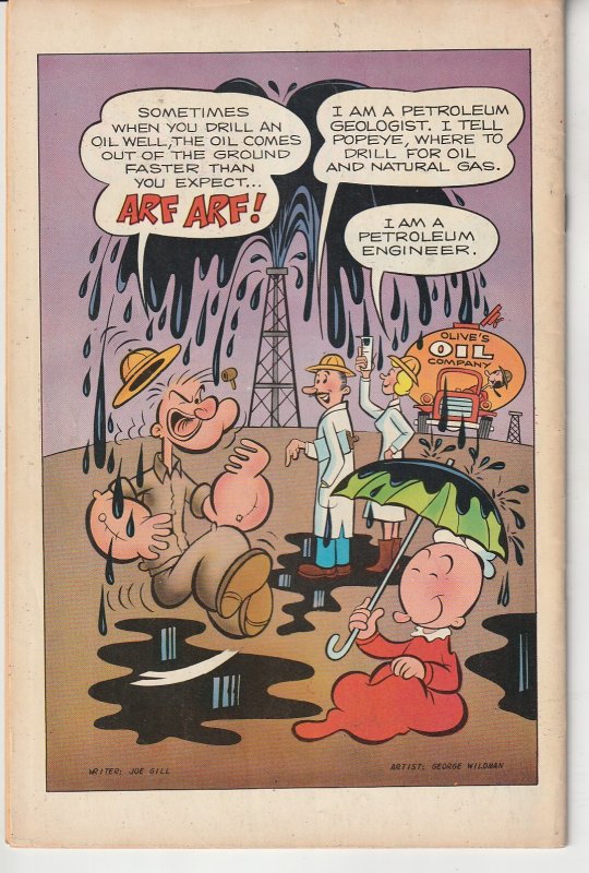 Popeye Career Education Series # E-15  Farmer Popeye