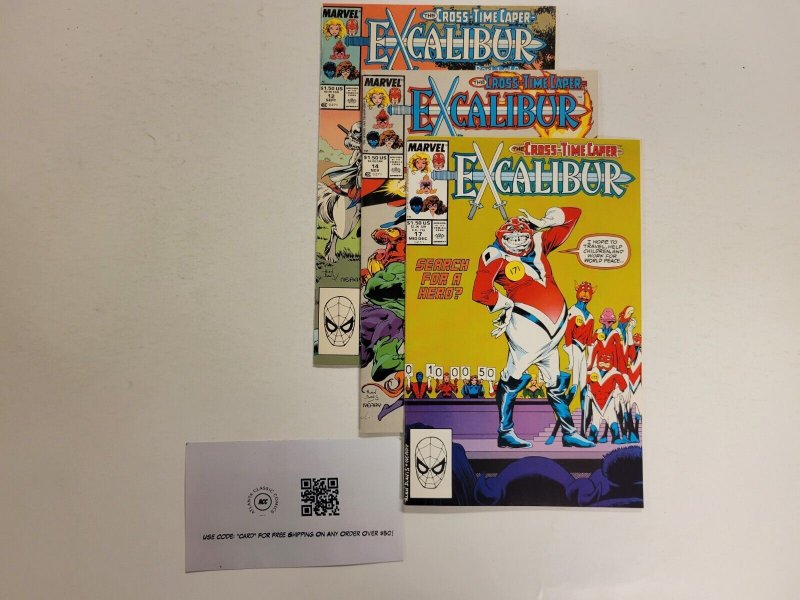3 Excalibur Marvel Comic Books #12 14 17 104 TJ9