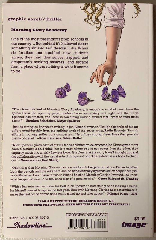 Morning Glories #1 (Image Comics, January 2015) TPB Graphic Novel