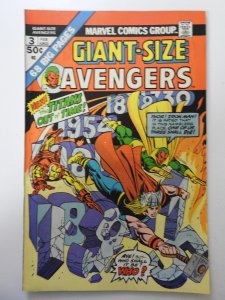 Giant-Size Avengers #3  (1975) FN+ Condition! 1/2 in tear back cover