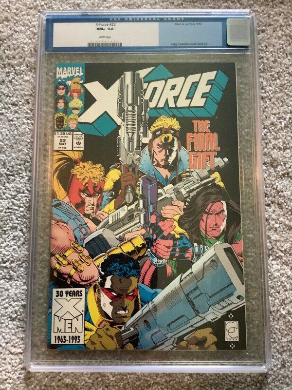 X-Force 22 CGC 9.6 Greg Capullo Cover and Art 1993