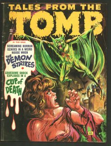Tales from The Tomb Vol. 4 #5 1972-Vampire attack cover-Cult of Evil, Head...