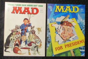1976 MAD Magazine #184 & #185 FN+/FVF LOT of 2 Alfred E Neuman For President