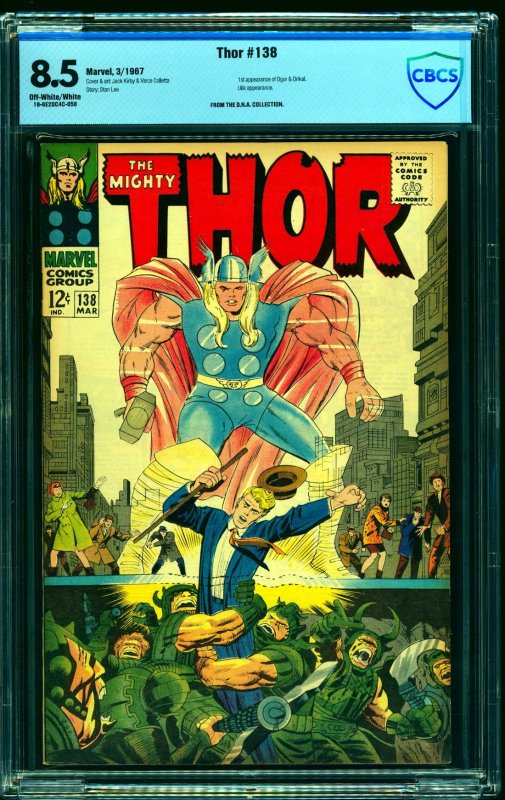 Thor #138 CBCS VF+ 8.5 Off White to White Marvel Comics