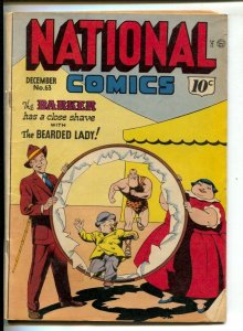 National Comics #63 1947-Clown cover-Barker meets Bearded Lady-Quicksilver & ...
