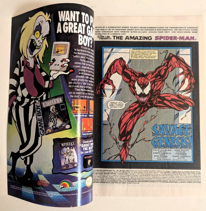 *Amazing Spider-Man 361nm INTRO CARNAGE!