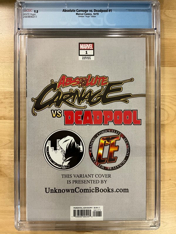 Absolute Carnage vs. Deadpool #1 Virgin Cover (2019) CGC 9.8