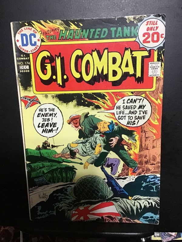 G.I. Combat #174 (1974) Mid grade Haunted Tank key! FN Wow