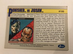 PUNISHER VS. JIGSAW #100 : Marvel Universe 1991 Series 2 card; Impel, VF