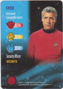 1996 Star Trek Card Game Crew - Lt Commander Giotto