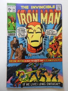 Iron Man #34 (1971) VG+ Condition tape pull bc