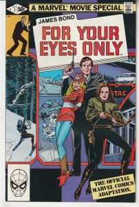 James Bond For Your Eyes Only # 1 Marvel Movie Special !!!!!