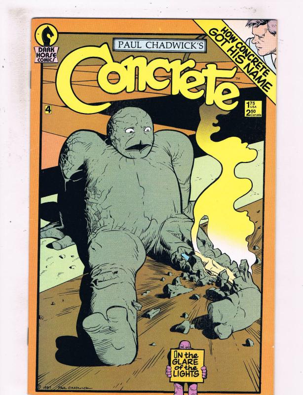 Paul Chadwicks Concrete #4 VF Dark Horse comics Comic Book 1987 DE25