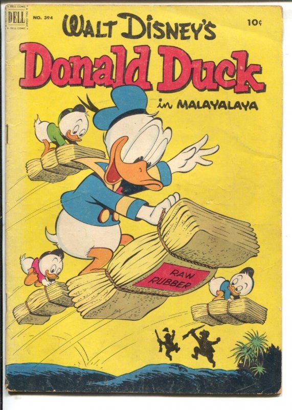 Donald Duck-Four Color Comics #394 1952-Dell-Carl Barks-In Malayalaya-G+