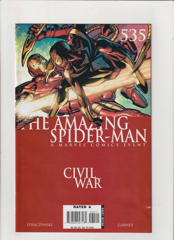 Amazing Spider-man #535 VF 8.0 Marvel Comics 2006 Civil War,Iron Spider,Iron Man