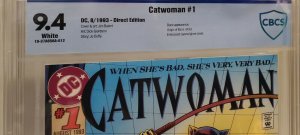 CATWOMAN #1 - CBCS 9.4 - WHITE PAGES - BANE APPEARANCE - EMBOSSED COVER 