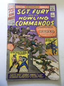 Sgt. Fury Annual #1 (1965) FR/GD Condition 2/3 book length spine split