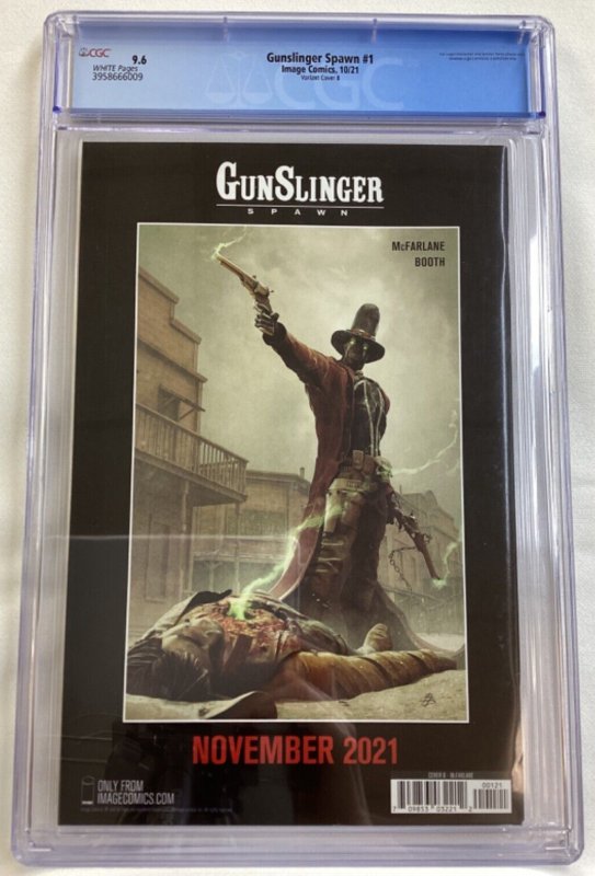 Gunslinger Spawn #1 Cover B - CGC 9.6 - Image - 2021 - Todd McFarlane Variant!