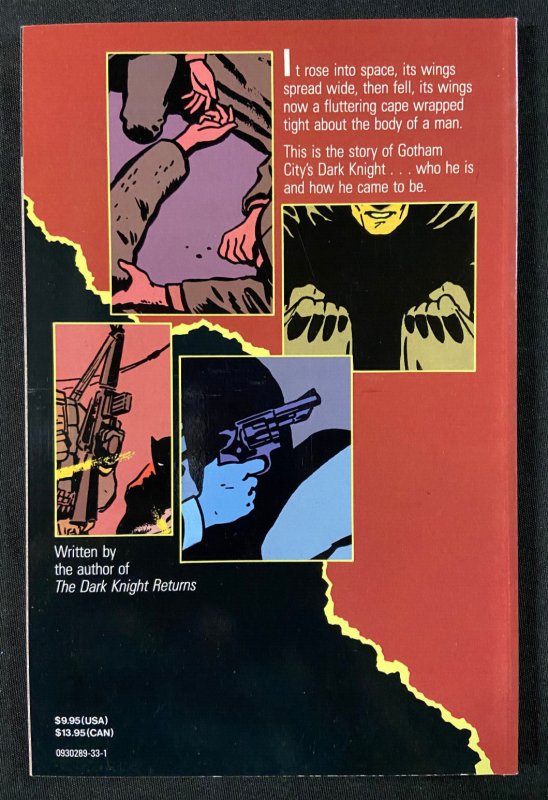 BATMAN YEAR ONE SOFTCOVER GRAPHIC NOVEL MILLER AND MAZZUCCHELLI VF