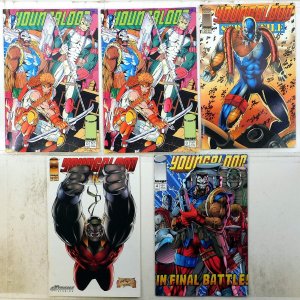 Youngblood Lot of 5 #0 x2, 4, Strikefile 3, 4 (1992) Image Comics 1st Print