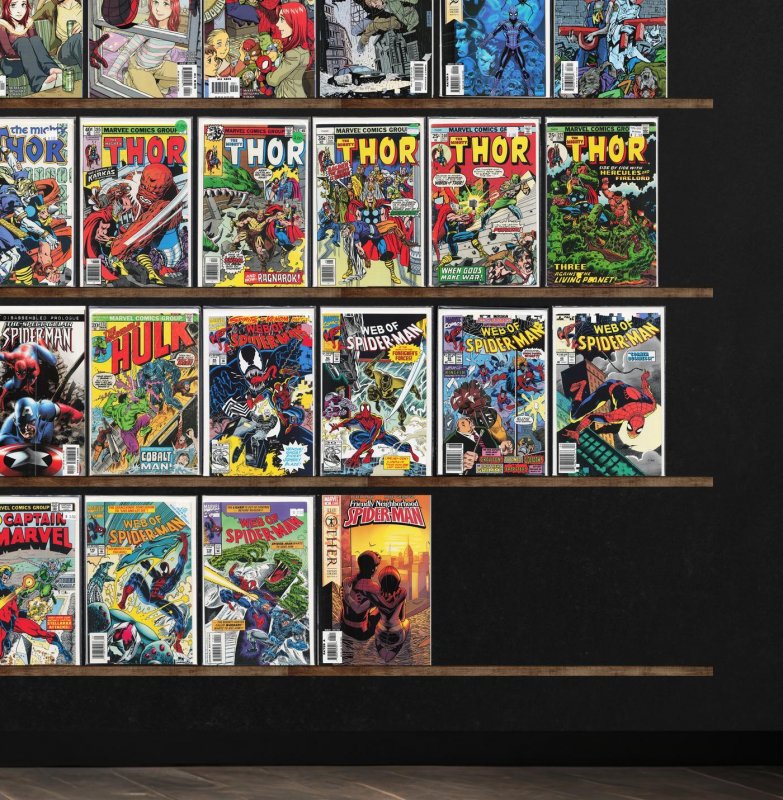 Huge Lot 150+ Comics with Web Of Spider-Man, Thor, Spider-Man& & More!