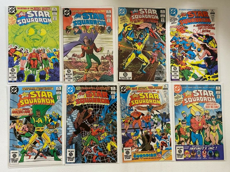 All Star Squadron lot 33 different from #2-61 avg 8.0 VF (1981-86) 