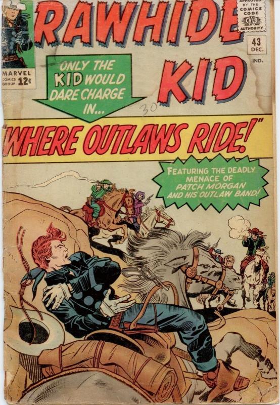 Rawhide Kid #43 FR/GD 1.5 Kirby art; pin-up missing